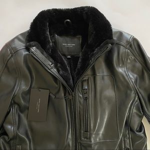 MARC NEW YORK Andrew Marc Faux Leather/Fur Jacket